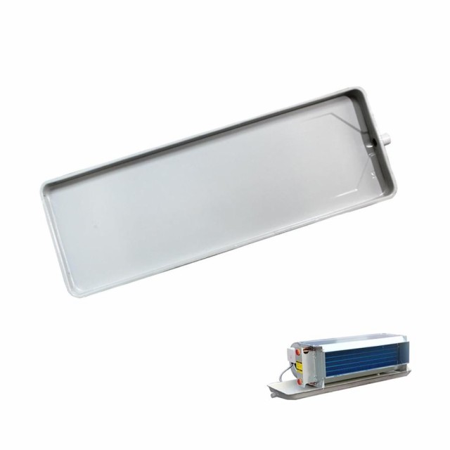 エアコンドリップパン 金属ドレンパン 底面給水トレー セントラル空調用ドレンチューブ付き大型ドリップトレイ、ウィンドウエアコン