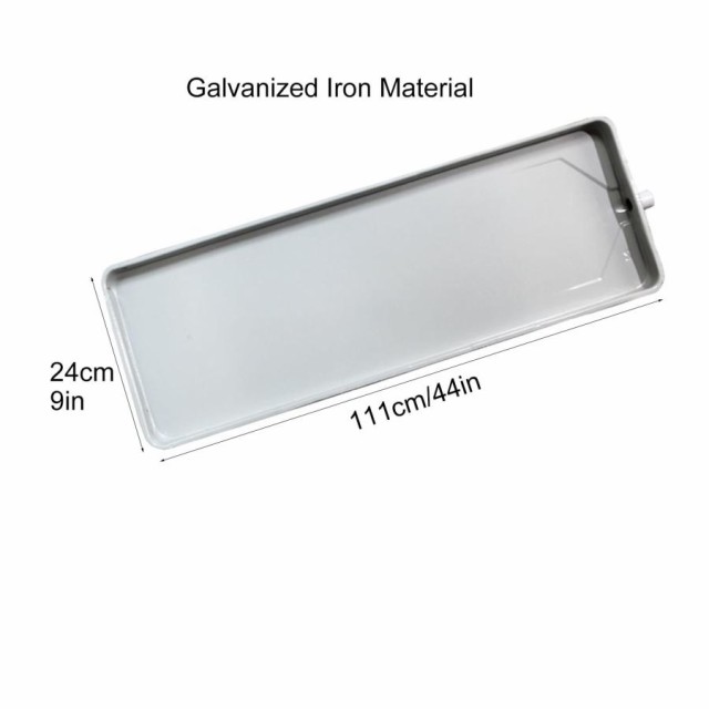 エアコンドリップパン 金属ドレンパン 底面給水トレー セントラル空調用ドレンチューブ付き大型ドリップトレイ、ウィンドウエアコン