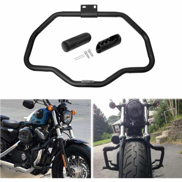 ハーレー用 フロント エンジンガード クラッシュバー 04-17年 スポーツスター 1200 883 XL 48 72 モデル対応 保護 マットブラック 8,377円