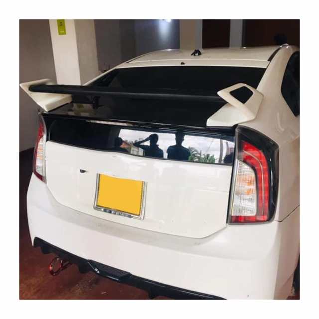 ルーフスポイラー トヨタプリウスポイラー 2009 2010 2011 2012 2013 2014 リアトランクルーフスポイラーウイング リアウィング (Color : Black white)の通販は