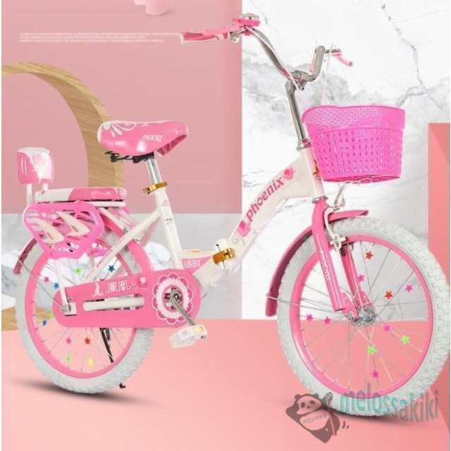折りたたみ式子供用自転車20インチキッズバイクピンク高さ調節可能誕生日プレゼントの通販は