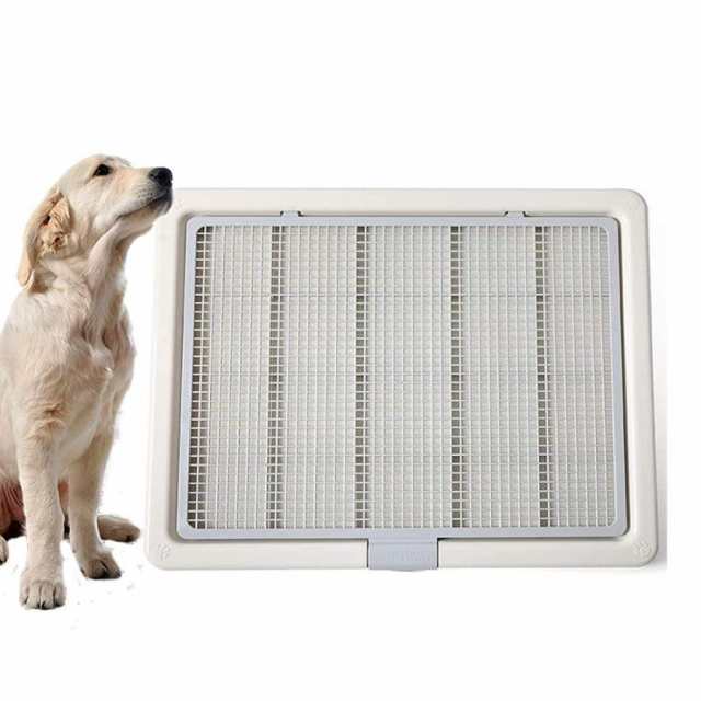 大型犬 トイレ ワイド メッシュ付きトイレトレー ペット/犬/猫用 Lサイズ 犬 ゲージ (76X62X5CM 柴犬 /ラブラドール排泄トレーニングパッドホルダー )