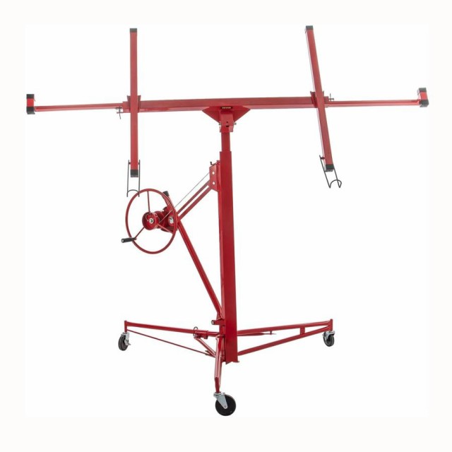 石膏ボードリフト 乾式壁リフト 360°回転可能な乾式壁パネルホイスト 木工用 高さ調節可能 天井に取り付けるための耐荷重65kgいドライウォールリフター 長さ調の通販は