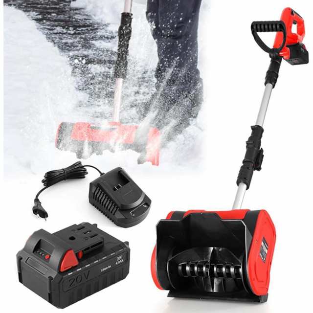 電動除雪機 家庭用 充電式 除雪機 素早い除雪 軽量 手持ち式 コードレス 投雪機 電動スノースロー 除雪幅32cm 除雪高16cm 投雪噴射距離8m ミニ 雪かき機 除雪シの通販は