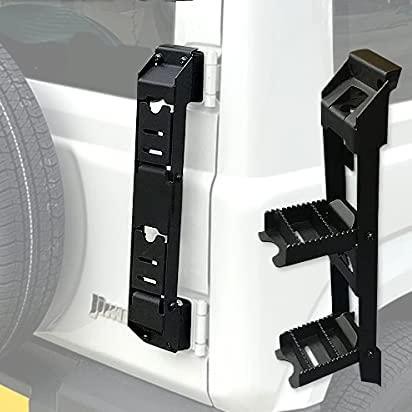 新型スズキジムニー リアラダー ジムニーJB64 JB74シエラ 折りたたみ テールラダー クロカン ハシゴ カスタム 外装パーツ アクセサリー ブラック