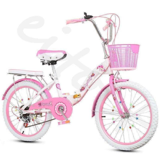 折りたたみ式 子供用自転車 変速自転車 6段変速 キッズバイク ピンク 高さ調節可能 誕生日プレゼント 前後二重ブレーキ設計【会社大量注文承り】の通販は