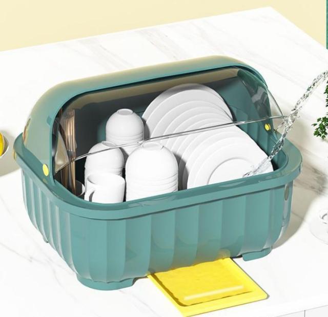 3サイズ展開 水切りかご 食器収納 ボックス 食器乾燥ラック お皿 茶碗 お箸 カップ どんぶり鉢 キッチン収納 ボウルボックス 大容量 中身可視 透明 縦置き 防汚 防塵 防虫 皿立て 収納の通販は 7,728円