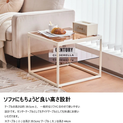 ガラステーブル センターテーブル ガラス天板 2点セット 茶色ガラス LPP-WF308366AAAの通販は