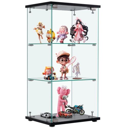 コレクションケース ガラスディスプレイキャビネット フィギュアケース 3段 強化ガラス 全面ガラス サイズ:幅42.5×奥行36.5×高さ86cm LPP-WF320579BAAの通販は