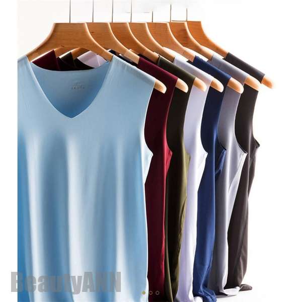 新生活 3枚セット タンクトップ メンズ インナー Vネック 接触冷感 夏 ノースリーブ Tシャツ 肌着 通気 シームレス 吸汗速乾 抗菌防臭 プレゼント ギフト