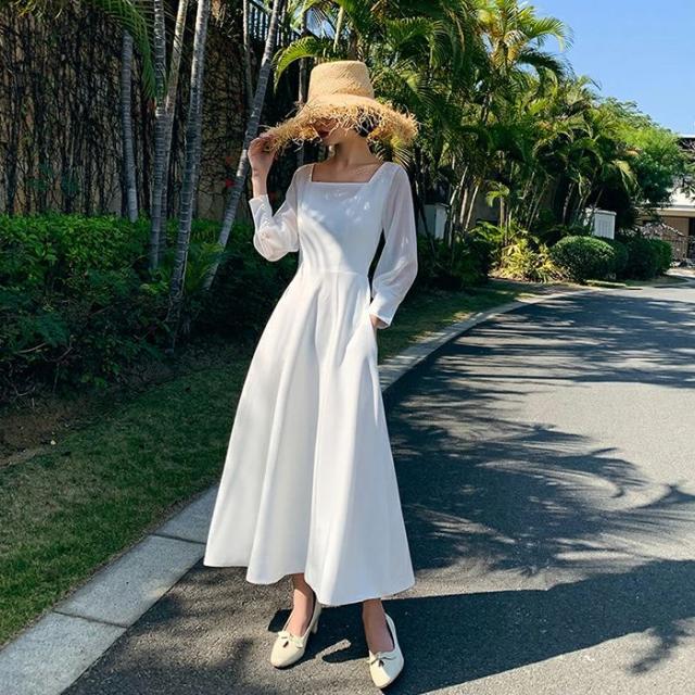 ウェディングドレス 二次会 長袖 ロングドレス Aラインドレス ウエディングドレス 花嫁 パーティードレス 演奏会 ブライダル お呼ばれ 結婚式 エンパイア ワンピース 披露宴 海外挙式 前撮り 大きいサイズ 白 wedding dress XXS XS S M L XL XXL XXXLの通販は 8,342円