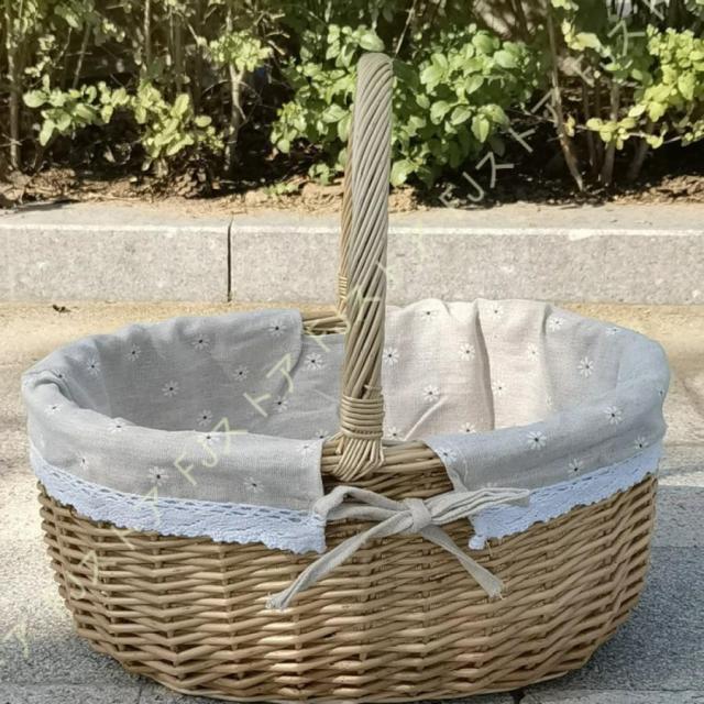 持ち手付 バスケット 買い物かご レディース おしゃれ かご バスケット 小物入れ ラタン 籐 バスケット キッチン 家庭用 ショッピングバスケット 小物入れの通販は 5,410円