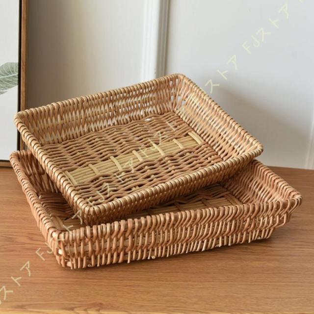 トレイ トレー フルーツバスケット ラタン製 北欧 かご カゴ 収納 フルーツバスケット おしゃれ お菓子入れ キッチン リビング 小物収納 果物収納の通販は 5,731円