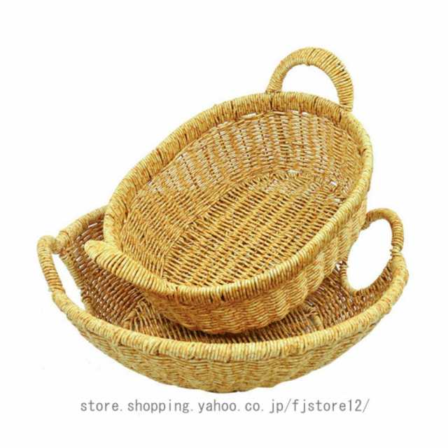 ラタンバスケット かご バスケット 籐製 小物収納 キッチン収納 カゴ フルーツバスケット みかん入れ お菓子入れ ナチュラル インテリア 和風 おしゃれの通販は