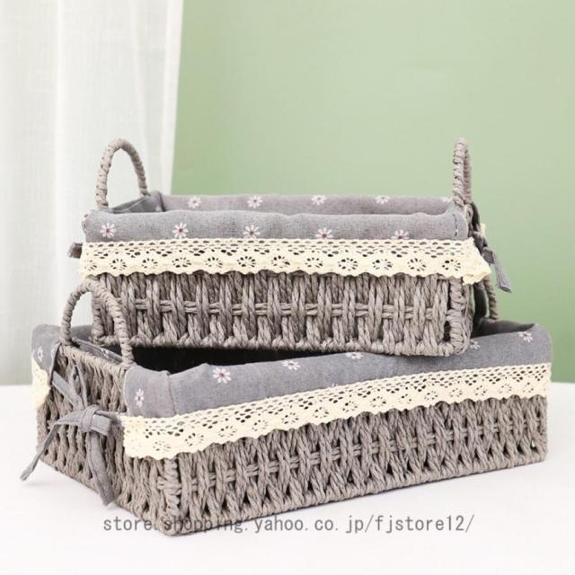 カラーボックス対応 おしゃれ 荷物入れ 小物入れ 浅型バスケット雑貨収納 和風 かご ラタン バスケット 編みかご 藤 収納バスケット ナチュラル かわいいの通販は 5,749円