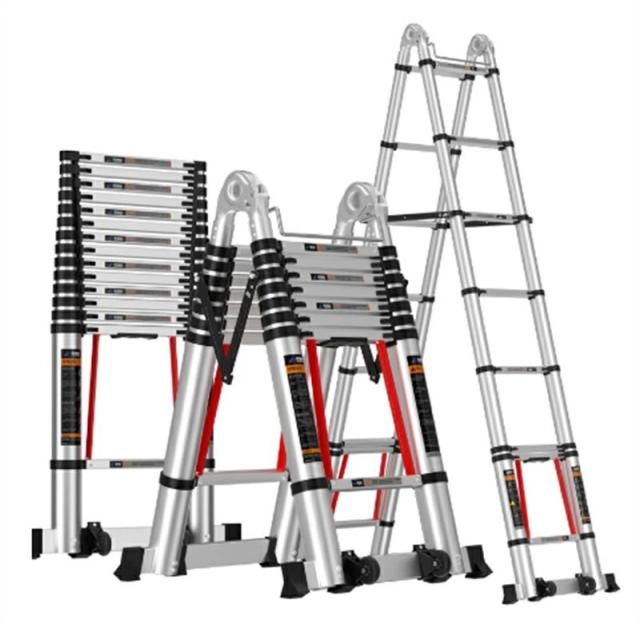 脚立 伸縮はしご はしご 梯子 安全ロック 多機能 片面 滑り止め アルミニウム製 多機能1.7m/2.1m/2.5m/2.9m/3.3m 片面2.3m/2.7m/3.5m/3.9m 耐荷重約150 kg 軽量 ポータブル 折り畳み 高所
