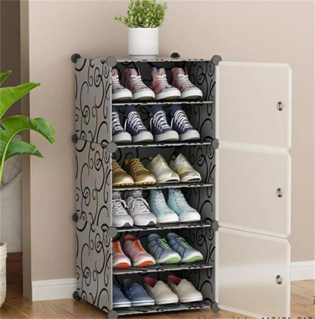シューズラック 収納ボックス 組立式 大容量 スリムシューズラック シューズキャビネット 玄関整理 おしゃれ シューズラック 省スペース 防水 防塵 44*32cm 1列4段 1列6段 ホワイト ピンク ブラック 6,970円