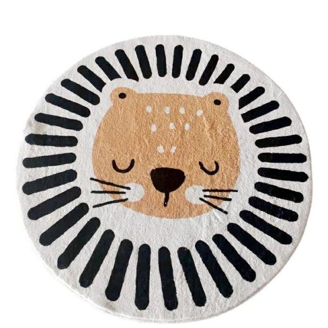 直径120CM 円形 ラグマット 動物 カーペット おしゃれ オールシーズン ベッドルーム リビングルーム カーペット 厚手 床暖房 INS 北欧 可愛い 洗える 滑り止め ラグ カーペット オールシーズン 屋内 寝室 マット ラグ フワモコ 子供部屋 幼稚園 保育園 17色の通販は 7,800円