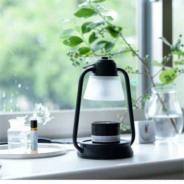 キャンドルウォーマー タイマー キャンドルウォーマーランプ キャンドルホルダー クラシック インテリア照明 間接照明 照明 卓上 木目調 アロマ アロマキャンドル ライト プレゼント ホワイト ブラック 2個電球付きの通販は 7,700円