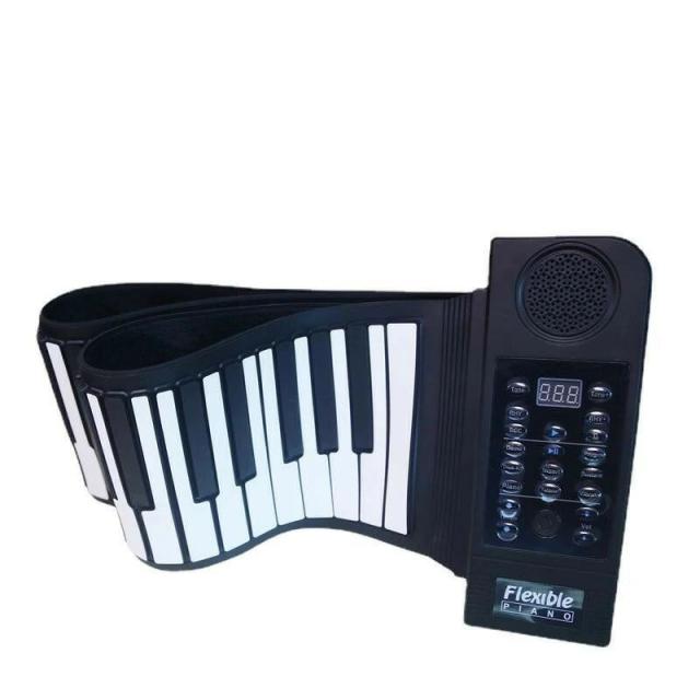 イヤホン対応 練習最適 いつでもどこでも弾ける ロールピアノ 88鍵盤 電子ピアノ キーボード イヤホン スピーカー対応 折り畳み USB 持ち運び ロールアップピアノ 初心者向けセット 編曲 練習 演奏の通販は 8,613円