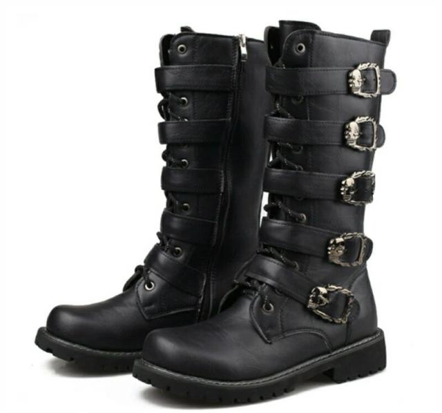 メンズ ロングブーツ ブーツ ワークブーツ 靴 韓国風 合わせやすい メンズブーツ エンジニアブーツ バイクブーツの通販は