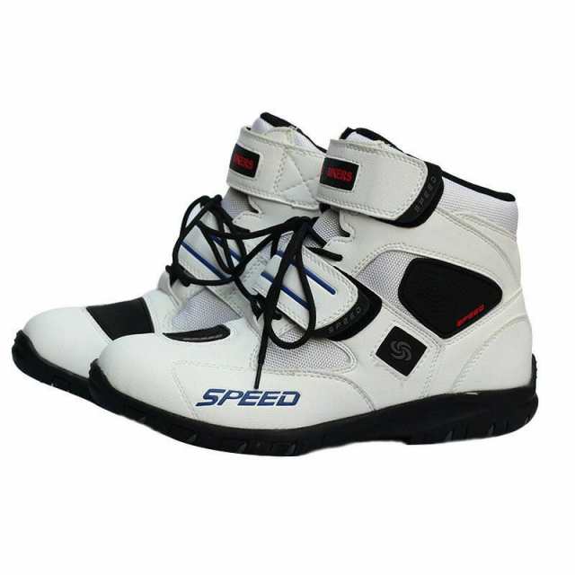 バイクブーツ レーシングブーツ オンロードブーツ ライディングブーツ メンズ バイク用品 ツーリング 耐衝撃性　SPEED BIKERSの通販は