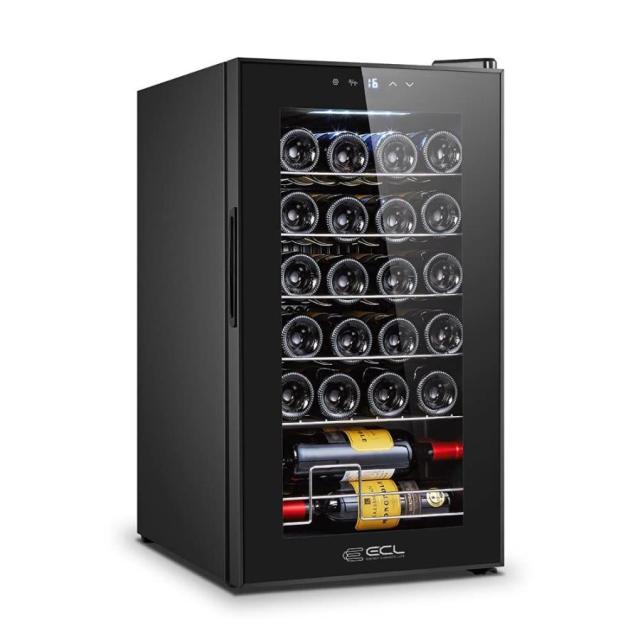 ワインセラー 24本収納 63L 5℃~18℃ コンプレッサー式 省エネ 大容量 LEDライト/自動ロック機能／紫外線UVカット 1年品質保証 CSI-EC-24JCの通販は