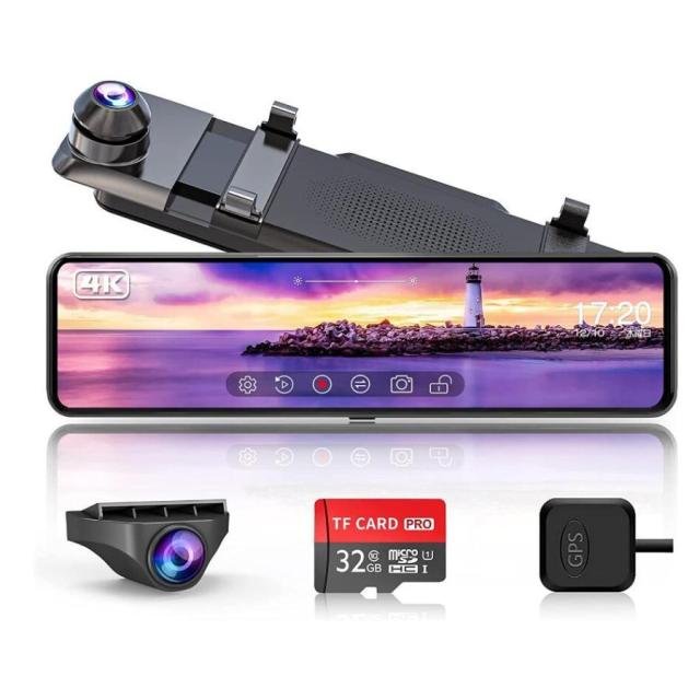 ドライブレコーダー ミラー型 4K 11インチ 4K 右カメラ GPS搭載 170°広角 ドラレコ 超鮮明夜間撮影 速度超過警報 V69-PRO-X-NPC 13,500円