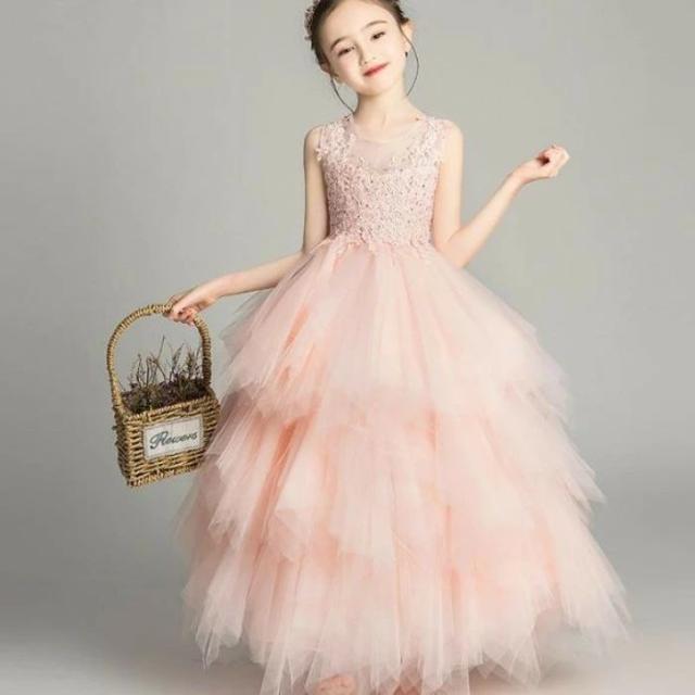 3色 子供 ドレス ロング プリンセス 大人っぽい ピンク かわいい キッズドレス ピアノ 発表会 女の子 ドレス 子ども 結婚式 フォーマル ロング フレア 袖なし ノースリーブ レース 刺繍 Aライン フレア チュール おしゃれ 赤 白 100 110 120 130 140 150 160 大人可愛い エの通販は 9,464円