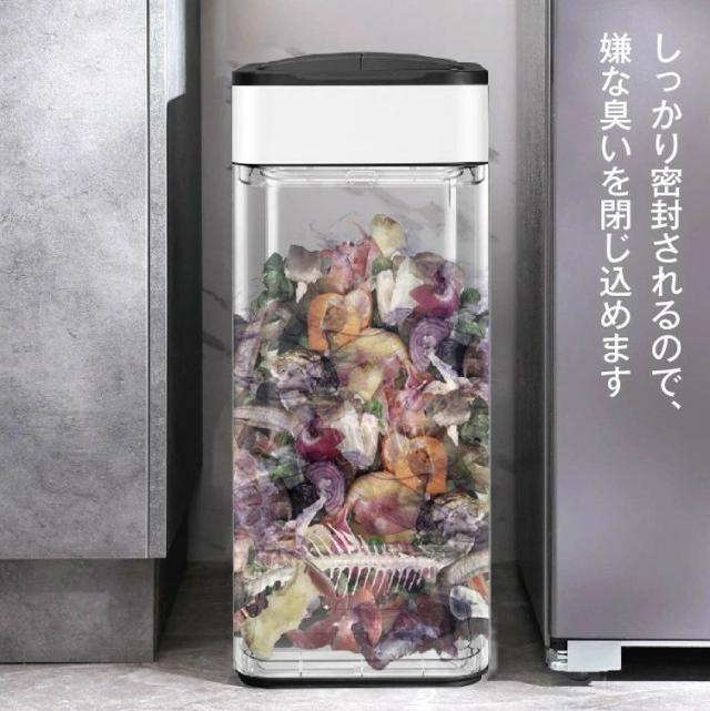 ゴミ箱 自動開閉 ふた付き 容量 50L スリム 45リットル ゴミ袋対応 センサー開閉 人感センサー ステンレス スクエア 角 乾電池式 電動 フタ付き ダストボックス ごみ箱 ペール 臭わない キッチン カウンター下 自動開閉ゴミ スリムの通販は