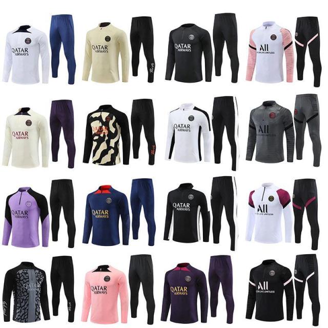 秋冬 子供 サッカー ユニフォーム上下セットメンズ 大人 長袖 2324 パリ・サンジェルマン トレーニングウェア サッカーレプリカ キッズ サッカー ウェアの通販は