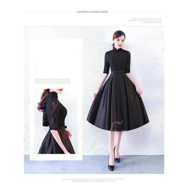 パーティードレス 結婚式 服装 ドレス ワンピース 20代 10代 30代 nakフォーマルドレス 50代 女性 冬 赤 お呼ばれ 母親 親族　袖あり フォーマルワンピースの通販は 5,230円