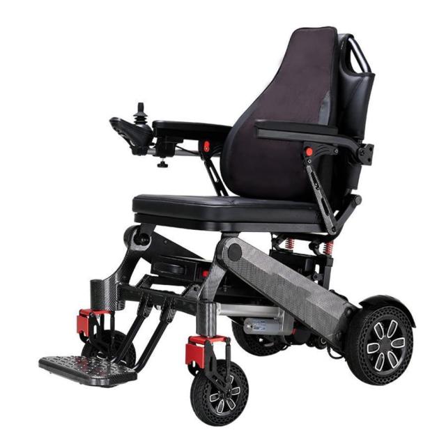 車椅子、炭素繊維表面 マグネシウム合金ブラケット 非膨張式防爆ホイール 低反発フォーム 折りたたみ式衝撃吸収サスペンション 高齢者や障害者に適しています 153,523円