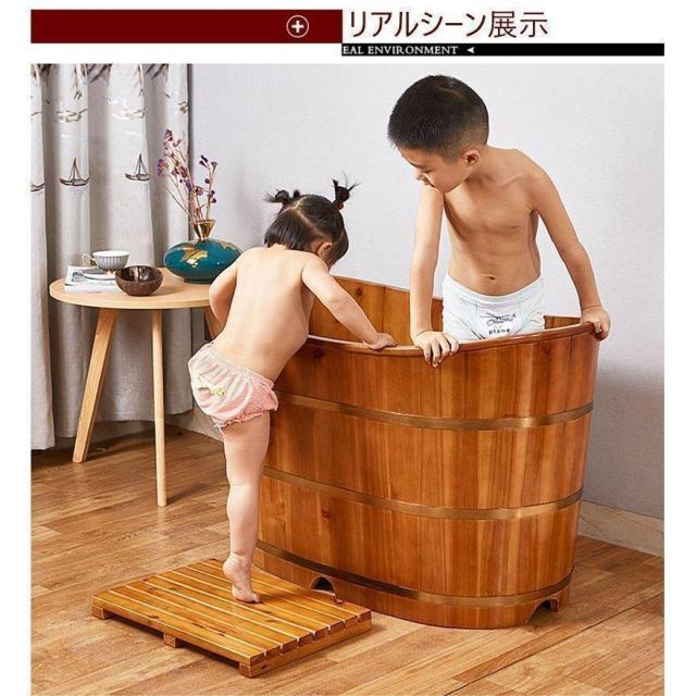 木製浴槽　子供用　お風呂　暖かい　遊び　リラックス　簡易風呂　設置簡単　小型浴槽　自宅プール　厚手　お風呂桶の通販は