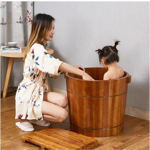 木製浴槽　子供用　お風呂　暖かい　遊び　リラックス　簡易風呂　設置簡単　小型浴槽　自宅プール　厚手　お風呂桶の通販は
