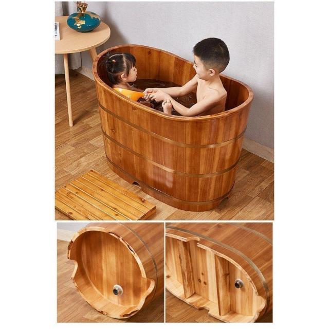 木製浴槽　子供用　お風呂　暖かい　遊び　リラックス　簡易風呂　設置簡単　小型浴槽　自宅プール　厚手　お風呂桶の通販は