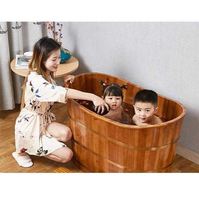 木製浴槽　子供用　お風呂　暖かい　遊び　リラックス　簡易風呂　設置簡単　小型浴槽　自宅プール　厚手　お風呂桶の通販は