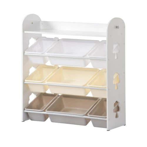 おもちゃ収納4段ラック 子ども用家具 MDF木製 LPP-WF288091AAAの通販は