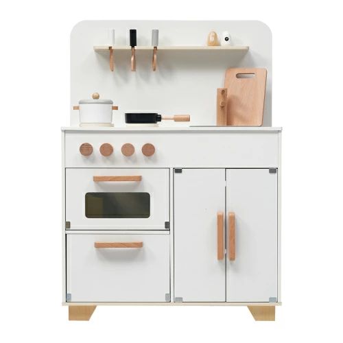 おままごと キッチン 木製 付属品付き ままごとセット 誕生日 台所 知育玩具 子供用 子供 収納 まねっこ コンロミニキッチン おもちゃ キッチン キッズ ベビー プレゼント ホワイト LPP-WF308782AAAの通販は