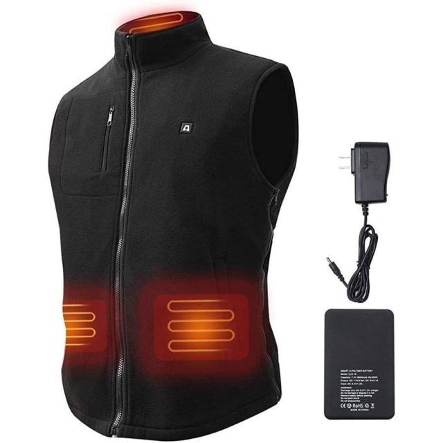 フリース電熱ベスト フリーサイズ5段温度調整ヒーターベスト 遠赤外線加熱ベスト電熱ウェア 速暖防寒ベスト バイク 釣り 通勤 アウトドア防寒対策 ARS-XA0098の通販は