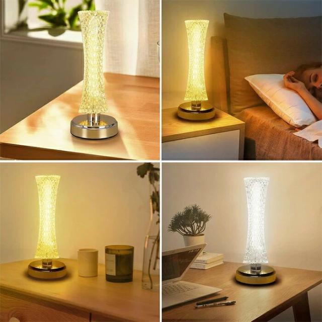 ベッドサイドランプ 間接照明 おしゃれ 暖色 ナイトライト タッチ式 USB充電 LED 卓上ライト 電球色 暖白色 昼白色 無段階調光 ベッドサイドライト コードレス 置き型 インテリア キラキラ