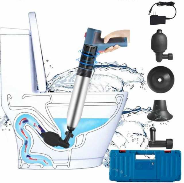 改良型パイプクリーナー 電動式 トイレつまり解消道具 最強スッポン トイレ 疏通ツールー 真空式パイプクリーナー 排水口クリーナ 家庭用 業務用6点セット トイレプランジャーの通販は 7,880円