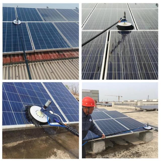 洗浄機 太陽光発電パネル洗浄機 機械設備の清掃 清掃設備 高層窓ガラス洗浄キット 自動回転式洗浄ブラシ太陽光発電モジュールの清掃具の通販は