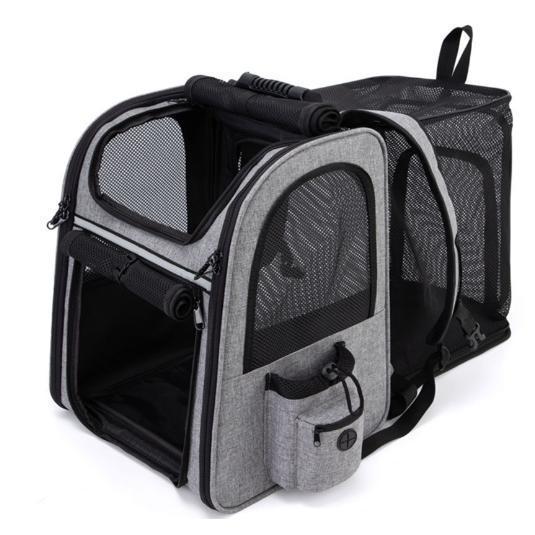 ペットリュック ペット 犬 猫 リュック 拡張版 キャリーバッグ ペットキャリー 折り畳み式 犬用 猫用 小型犬 小動物 旅行 通院 ペット お出かけ 4カラーの通販は 5,066円