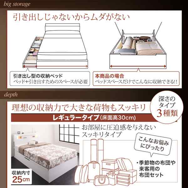 ベッドフレーム 収納ベッド セミシングル マットレス付き 組立設置付