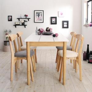 ダイニングテーブルセット 4人用 カワイイテイスト ダイニング 5点セット テーブル+チェア4脚 W115の通販は