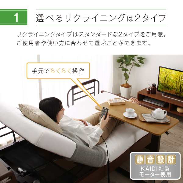 おしゃれ 棚 照明 コンセント 引出し収納付き電動ベッド専用別売品