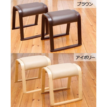 スタッキングチェア 同色2脚組 ブラウン・ST0452PBR 椅子の通販は