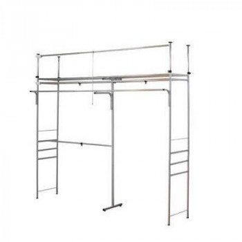 ツッパリクローゼットハンガーラック フロントハンガー付(奥行53cm) ワイド SK-201W ハンガーラックの通販は 25,165円