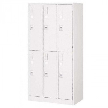 オフィス・店舗向け ダイヤルキーロッカー ホワイト 6人用ロッカー 3連2号2段 COM-KL67-W 家具の通販は 32,228円